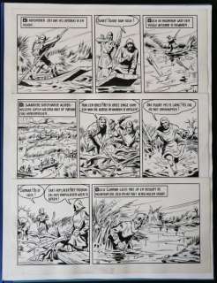 De Rode Ridder 3 - Originele pagina (stroken 53/54/55) - Het Veenspook + album - (1960/2000)