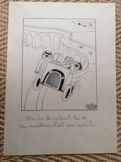 Dubout, Albert - Dessin original - Retard - (1932) | Catawiki