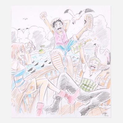 Lot 156 - Romeo Anonuevo, One Piece Shikishi Board Original Art (2026) | Landry Pop Auctions