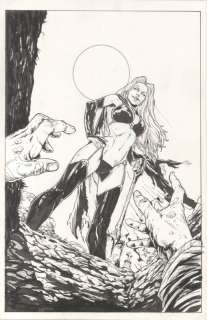Edgar Salazar - la mole comic convention guide lady death pinup page pinup