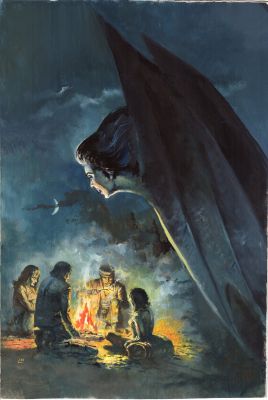 Rudolf Sieber LONATI - Copertina per Macabros n.9o ‘Hohle des Unheils’. Tempera su cartoncino rigido. Cm. 26 x 38,5. Firmata.