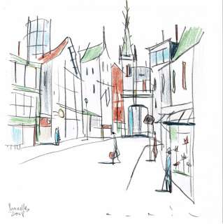 Avril, François - Dessin original couleur - Bruxelles - (2008) | Catawiki