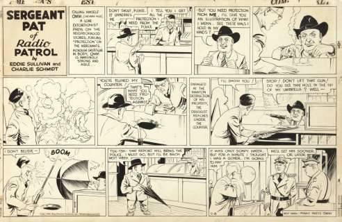 Charles Schmidt Sergeant Pat of the Radio Patrol Sunday Comic Strip, Lot  #14113