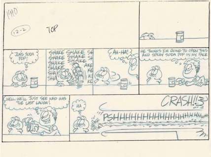 Garfield - Originele schetspagina (Sunday) - First edition - (1990) | Catawiki