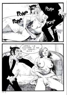 EP Risate n. 9 - Manara - Tavola Originale "il miracolo del cacchio" - Loose page - (1978) | Catawiki