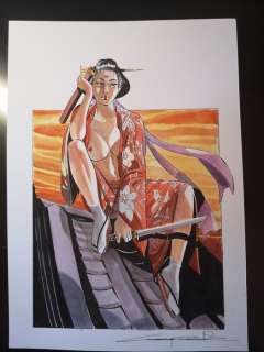 G. Candita - original artwork "Geisha, la guerriera" - Loose page - Unique copy | Catawiki