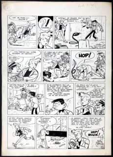 Greg - Originele pagina - Rock Derby T.3 - Panique au Paradis - (1960) | Catawiki