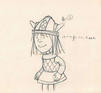 Hiroshi Saito | Wickie the Viking - Original production drawing - Ep. 9 - Wickie auf der MÃ¶weninsel - (1974) | Catawiki
