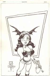 Steve Mannion - fearless dawn pencil and ink commission - 2012 signed