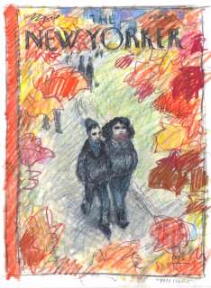 Peter de Sève | Proposed Sketch for New Yorker Cover "Fall Colors", 2024 | Philippe Labaune Gallery