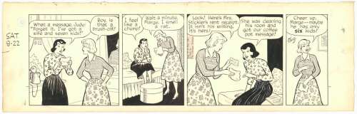 Frank King | King – Gasoline Alley Original Daily Strip 9/22/1956 NO RESERVE! | Russ Cochran