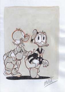 Millet | Donald Duck & Scrooge McDuck - Millet - Original Drawing | Catawiki