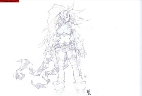 Joe Madureira - Covers / Pinups Issue Red Monika Battle Chasers Pinup