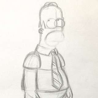 Matt Groening | The Simpsons - Original Animation Production Drawing of HOMER - EO | Catawiki
