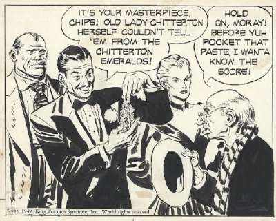 92: Raymond Rip Kirby daily 12/20/49 original comic art | Russ Cochran