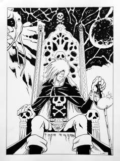 Luciano Bernasconi | Capitan Harlock - illustrazione originale di Lube - firmata - Page volante | Catawiki