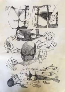 Guido Crepax | G. Crepax - original artwork "Feticismo" x Frigidaire - Page volante - Exemplaire unique - (1980) | Catawiki