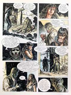 Paolo Eleuteri Serpieri | Druuna, Morbus Gravis, Charlie - P. E. Serpieri - Acquerello originale su stampa Page 51 - Page volante - Exemplaire unique - (1986) | Catawiki