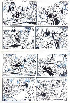 Esteban, Donald Duck Originalseite „Der stille Campingplatz“ | Comic Art Masters