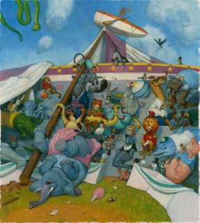 Adam Rex - Illustration originale planche 28 - texte de Neil Geiman - publié en France chez Albin Michel - Chu‘s Day