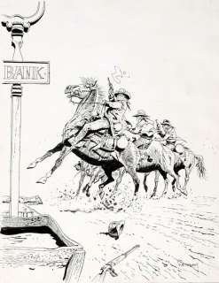 Hermann | Les Dalton, illustration Ã  l’encre de Chine s… | Millon