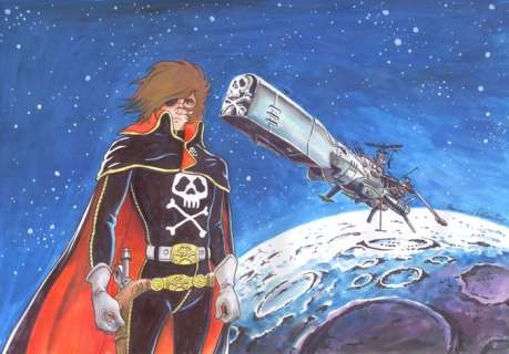 Beniamino Delvecchio | Capitan Harlock - acquarello originale - Page volante - Exemplaire unique (2021) | Catawiki