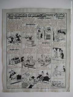 FRANCISCO IBÁÑEZ, PÁGINA ORIGINAL DE LA REVISTA ”LA RISA”. PLANCHAS ORIGINALES.