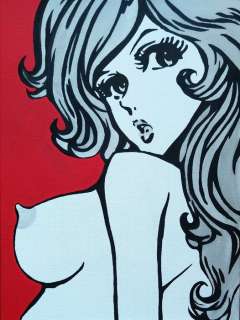 Andrè | Fujiko (Lupin III) - acrylic on canvas 40 x 30 - Page volante - Exemplaire unique (2021) | Catawiki