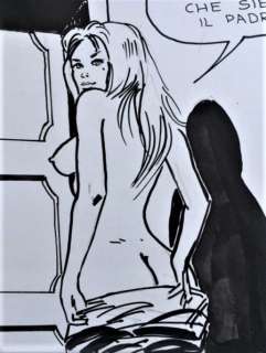 Milo Manara | Jolanda de Almaviva n. 26 - M. Manara - original page "Tuonano i Cannoni" - Page volante - Exemplaire unique - (1971) | Catawiki