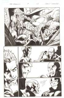 Andy Lanning, Mark Bagley - fear itself: the fearless #9 p. 13 - valkyrie in battle armor - sin (red skull‘s daughter), crossbones, & hellstorm - 2012