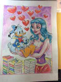 Alessandro Gottardo | Donald Duck - â€œAmici per sempreâ€ - Page volante - Exemplaire unique - (2018/2018) | Catawiki