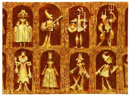 Corli, Francesco | “Le Avventure di Pinocchio – Storia di un Burattino” – risguardie | Cart Gallery