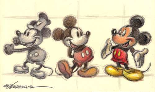 Joan Vizcarra | Mickey Mouse 1928-1935-2021 - Original Drawing - Joan Vizcarra - 50 x 30 cm | Catawiki