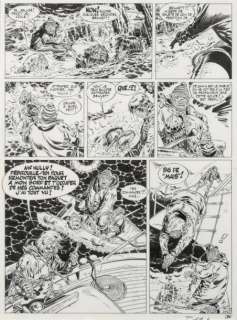 Hermann | Bernard Prince - La fournaise des damnés Encre de Chine pour la | Millon