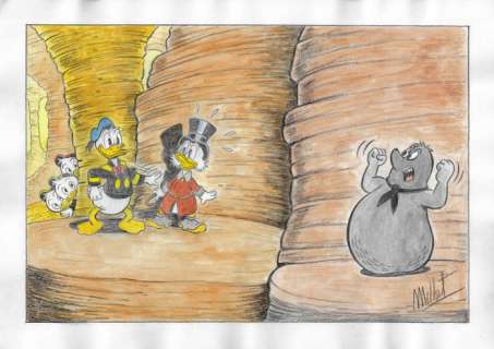 Millet | Millet - Original Drawing - DIN A3 - Scrooge McDuck, Donald, Huey, Dewey & Louie Duck | Catawiki