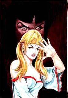 Sandro Angiolini | # LUCCA Comics 2021 exhibition - Isabel n. 34 - S.Angiolini - Original Cover "Il segreto di Jacula" - Page volante - Exemplaire unique - (1968) | Catawiki