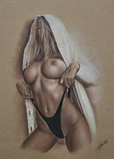 Denis Prenzel | Denis Prenzel - Original drawing - Pin-up - Samy - Size: 30 x 40 cm. - (2021) | Catawiki