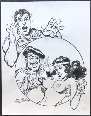 Neal Adams | Superdupont/WW/Superman commission | Thornbush Art