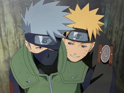 Studio Pierrot | Naruto - Animation cel of Naruto and Kakashi | Catawiki