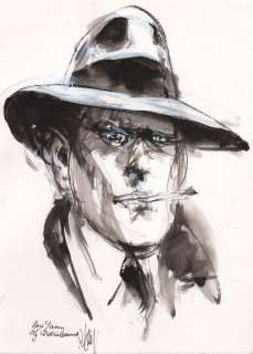 Follet | Daddy, illustration au lavis et Ã  la gouache blan… | Millon