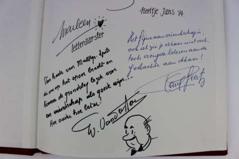 Willy Vandersteen / Studio Vandersteen | Suske en Wiske - Het Delta duel - Luxe fluwelen hc - 3x gesigneerd + opdrachttekening Vandersteen - EO - (1984) | Catawiki