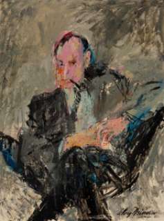 LeRoy Neiman (American, 1921-2012)
 Art Paul, 1961
 Oil on board
 47.75 x 35.25 in.
 Signed, dated, and inscribed lower ... | Heritage