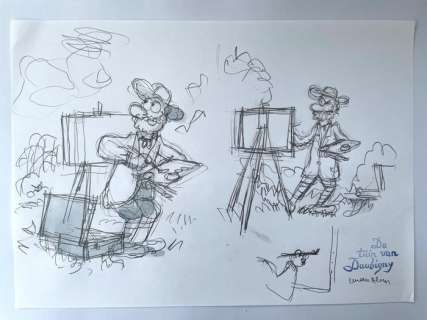 Cromheecke, Luc | Cromheecke, Luc - 14 Originele potloodtekeningen - De tuin van Daubigny - (2016) | Catawiki