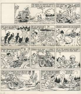 Willy Vandersteen + Studio | De Lustige Zwervers - Originele pagina - gag 27 - Page volante - (1958) | Catawiki