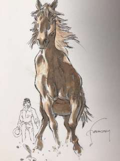 Hermann | Hermann - Dessin original couleur - Comanche | Catawiki