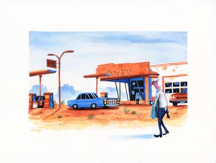 Alexandre Clerisse | ALEXANDRE CLÉRISSE – Illustration originale inspirée d’une scène de Jazz Club – R08 | Galerie Barbier