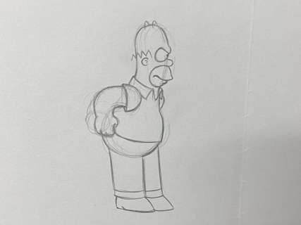 Matt G. | The Simpsons - Original drawing of Homer Simpson | Catawiki