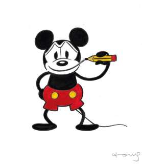 Tony Fernandez, Disney Artist | Mickey Mouse Drawing a Smile :) - Original Painting - Tony Fernandez Signed - Acrylic Art | Catawiki