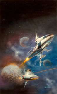  - Boris Vallejo (American, b. 1941)
 Gateway paperback cover, 1977
 Acrylic on board
 25 x 15.5 in. (sight)
 Signed lower ...