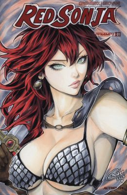 Miki Okazaki - Red Sonja sketch cover